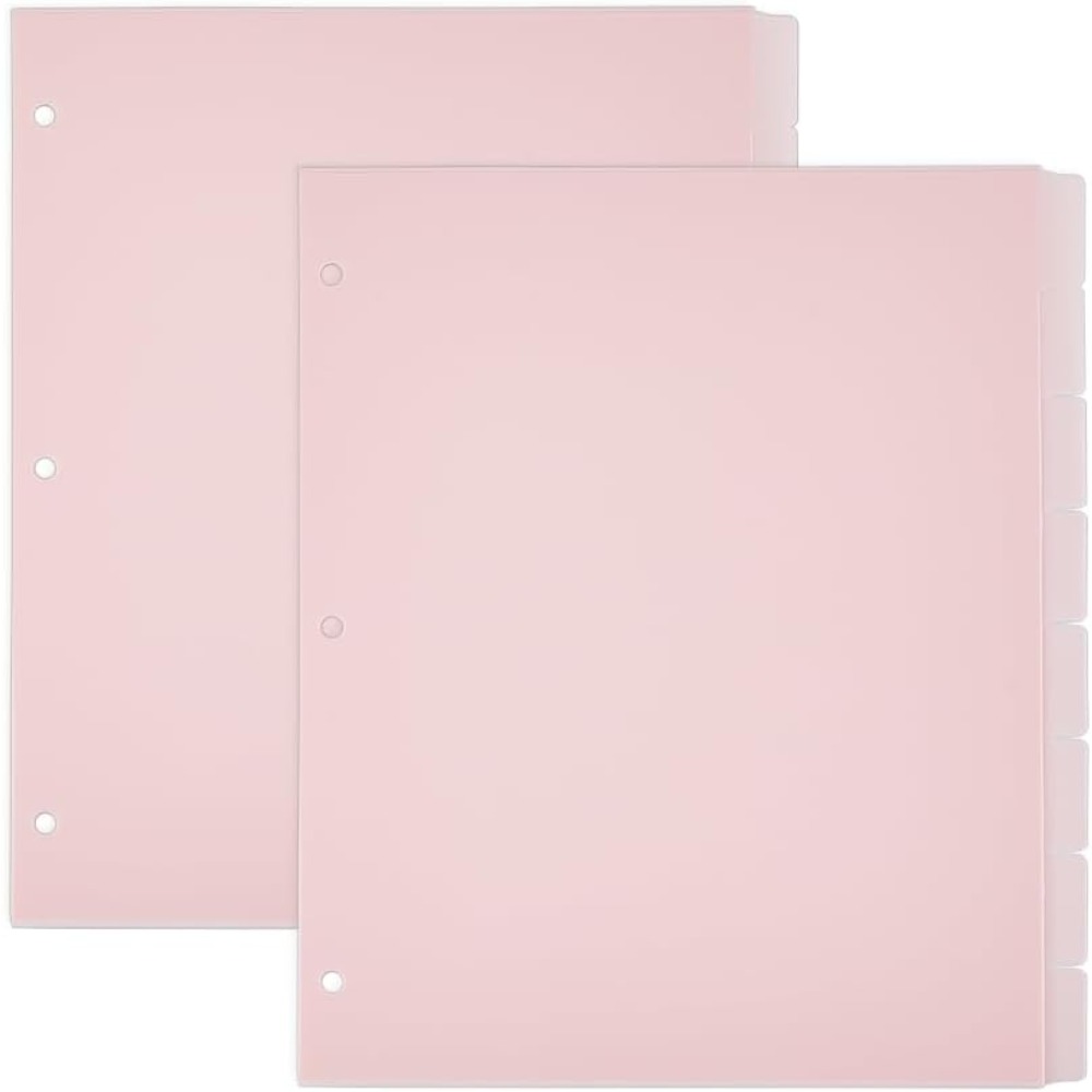 16枚入り 3リング A4 ピンク バインダー用仕切り 8タ - Tab Divider A4 のレビューと価格