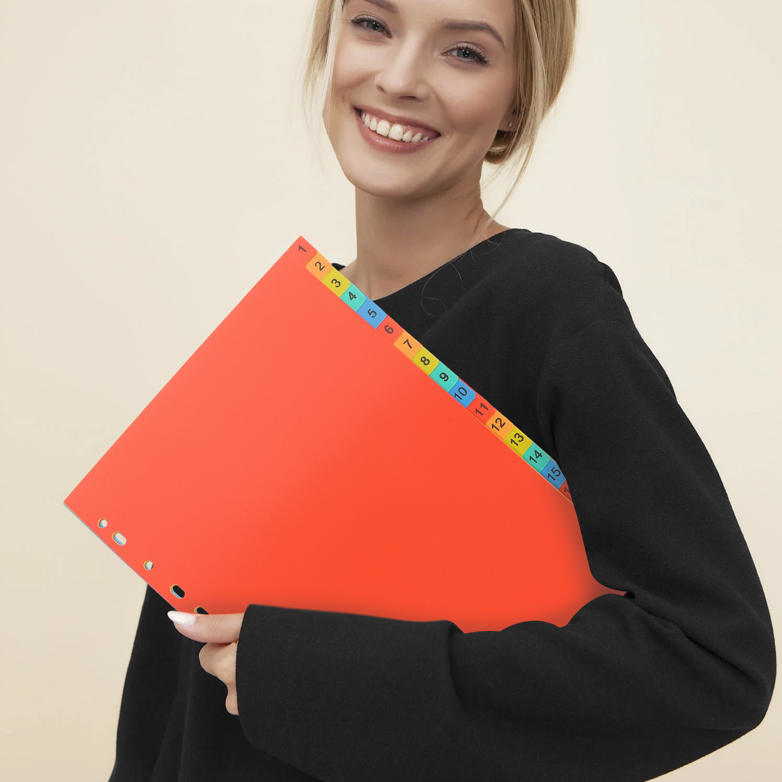A4インデックスディバイダー20枚セット プラスチックタブデ - Tab Divider A4 のレビューと価格