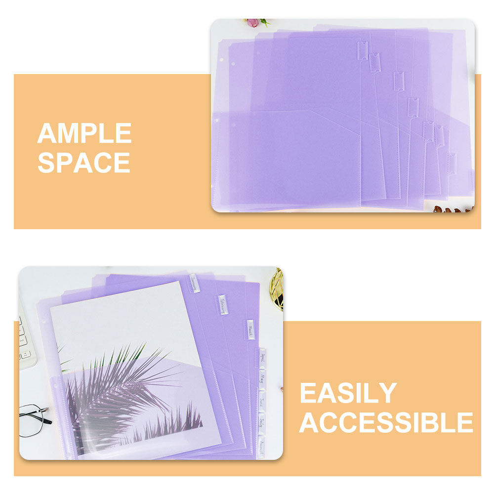 2セット PPプラスチック製 A4バインダーディバイダー 3 - Tab Divider A4 のレビューと価格